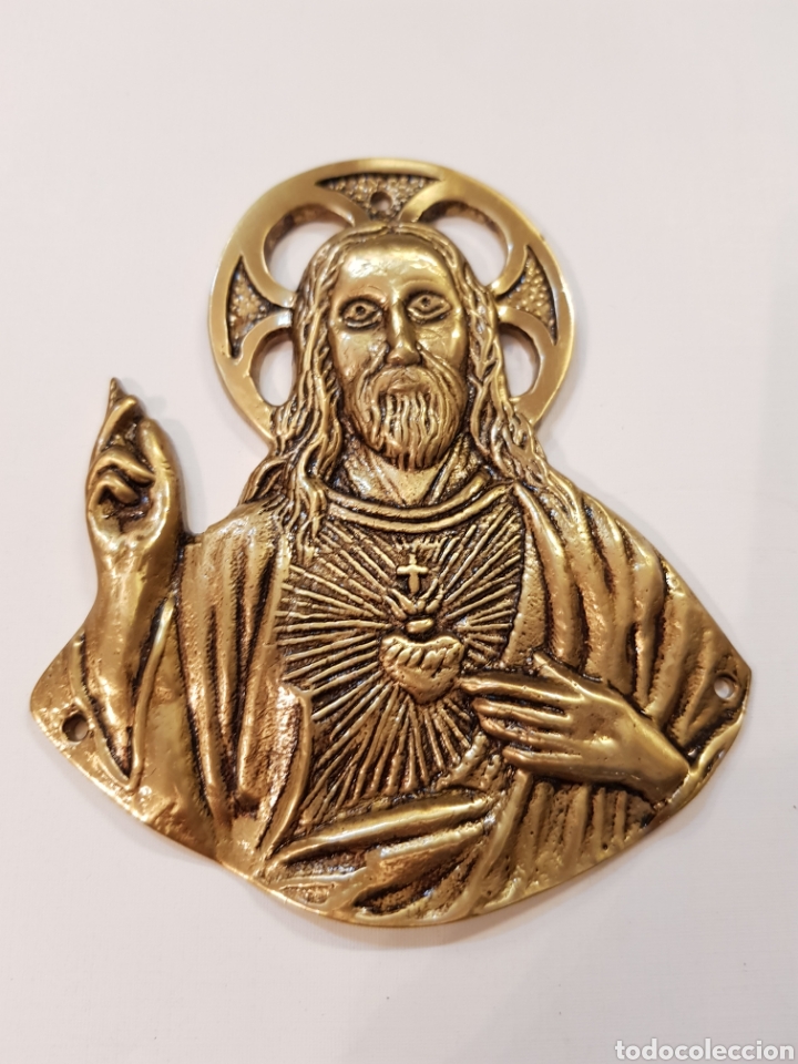 Antig&uuml;edades: SAGRADO CORAZON EN BRONCE - Foto 3