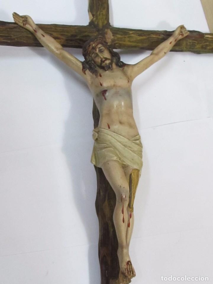 Antig&uuml;edades: CRUZ GRANDE CON CRISTO, CON MARCA - Foto 1
