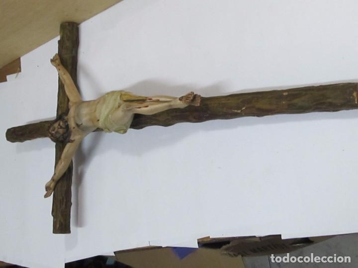 Antig&uuml;edades: CRUZ GRANDE CON CRISTO, CON MARCA - Foto 5