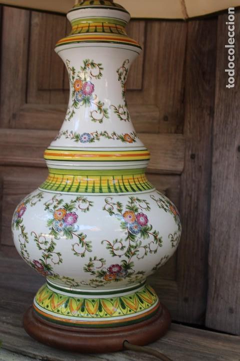 Antig&uuml;edades: GRAN LAMPARA DE MESA EN CERAMICA PINTADA A MANO POSIBLEMENTE FLORENTINA ITALIANA ?