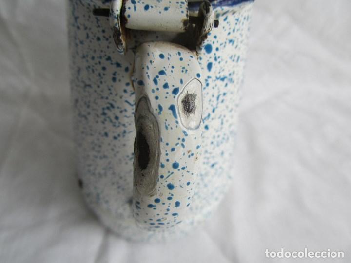 Antig&uuml;edades: Cafetera de hierro con esmalte de porcelana - Foto 5
