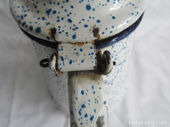 Antig&uuml;edades: Cafetera de hierro con esmalte de porcelana - Foto 6