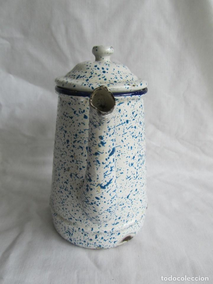 Antig&uuml;edades: Cafetera de hierro con esmalte de porcelana - Foto 8