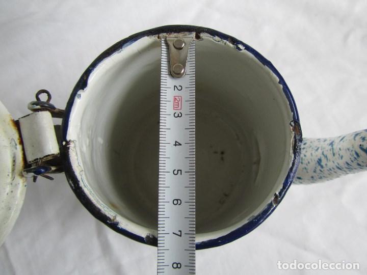 Antig&uuml;edades: Cafetera de hierro con esmalte de porcelana - Foto 12