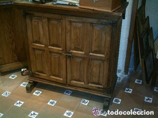 Antig&uuml;edades: TAQUILL&Oacute;N R&Uacute;STICO EN MADERA DE PINO MACIZO ANTIGUO - Foto 4