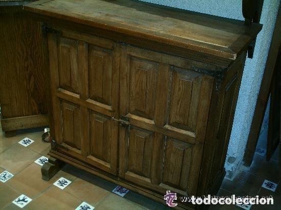 Antig&uuml;edades: TAQUILL&Oacute;N R&Uacute;STICO EN MADERA DE PINO MACIZO ANTIGUO - Foto 7