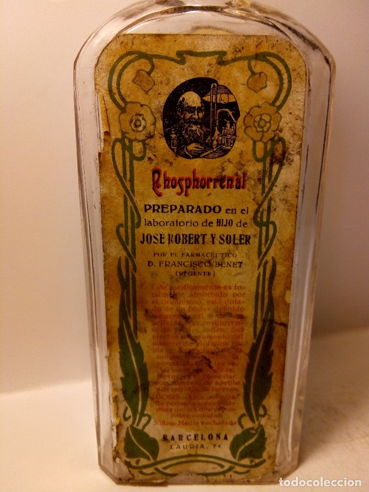 Antig&uuml;edades: Phosphorrenal Frasco antiguo - Foto 3