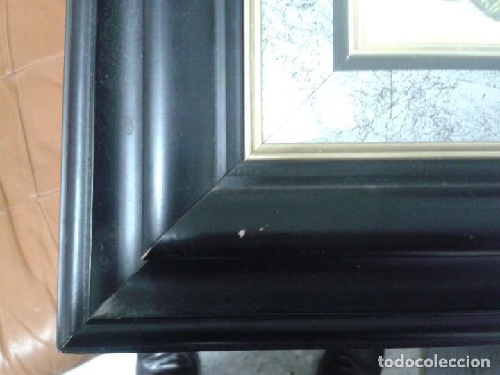 Antig&uuml;edades: CUADRO CON MARCO DE MADERA CON MUJER ORIENTAL. - Foto 6