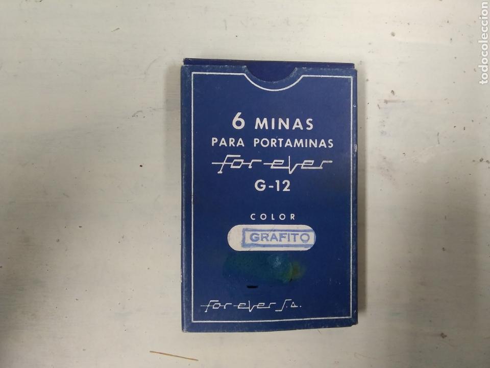 Antig&uuml;edades: 6 minas para portaminas. Color grafito. For ever G-12.