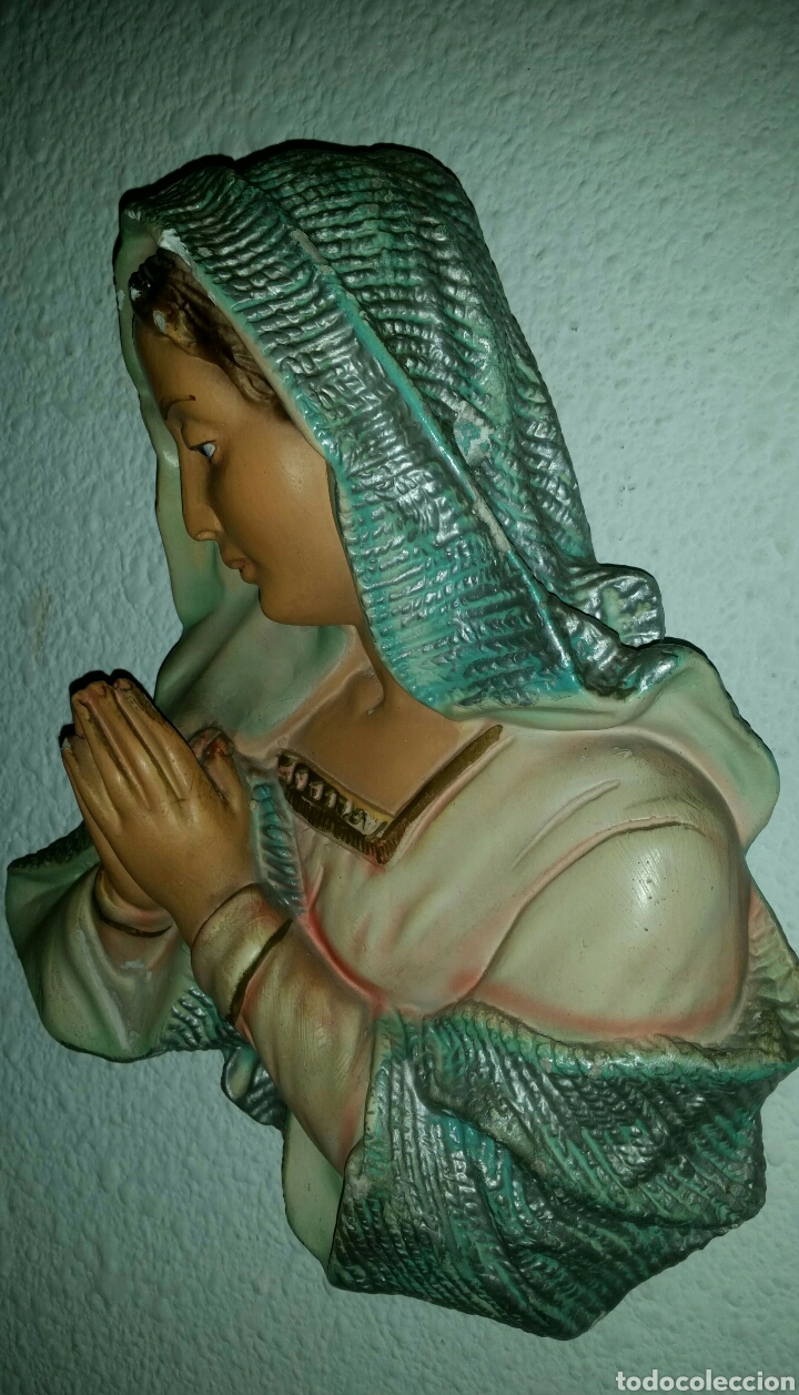 Antig&uuml;edades: Antiguo busto de virgen - Foto 3