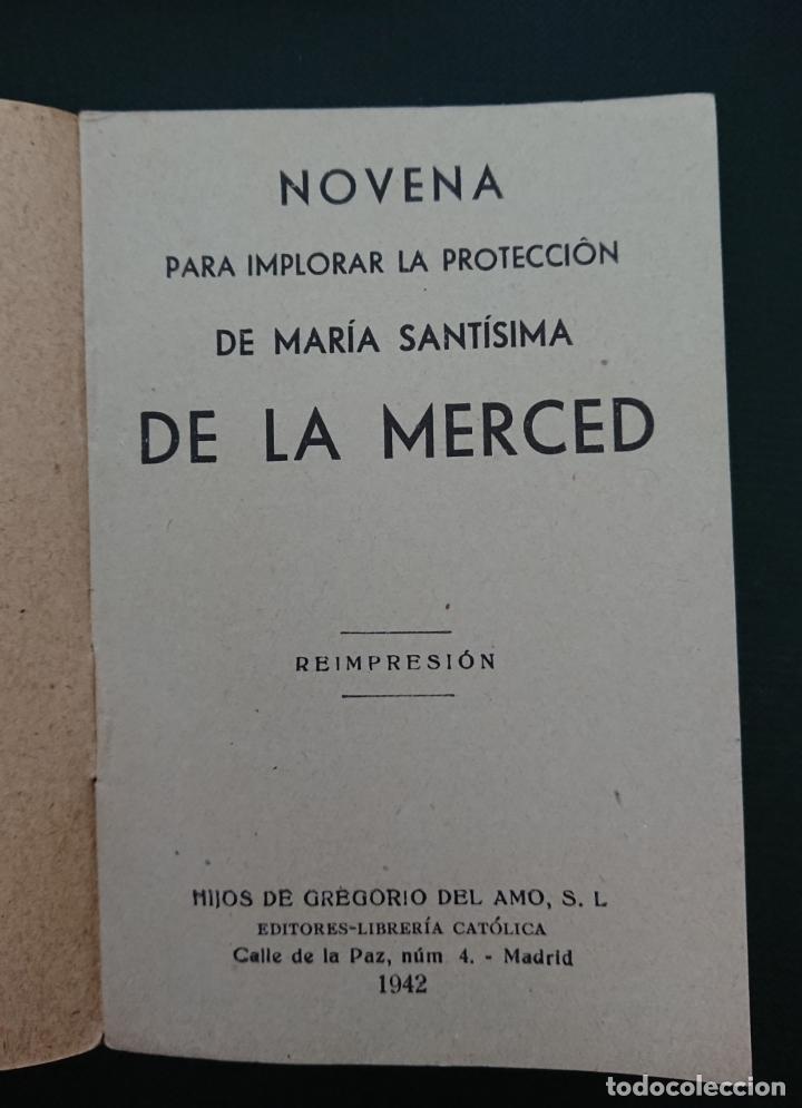 Antigüedades: NOVENA A MARIA SANTÍSIMA DE LA MERCED (Barcelona) 1942 - Foto 2 - 122950119