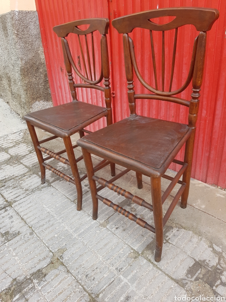 Antig&uuml;edades: PAREJA DE SILLAS ANTIGUAS - Foto 1