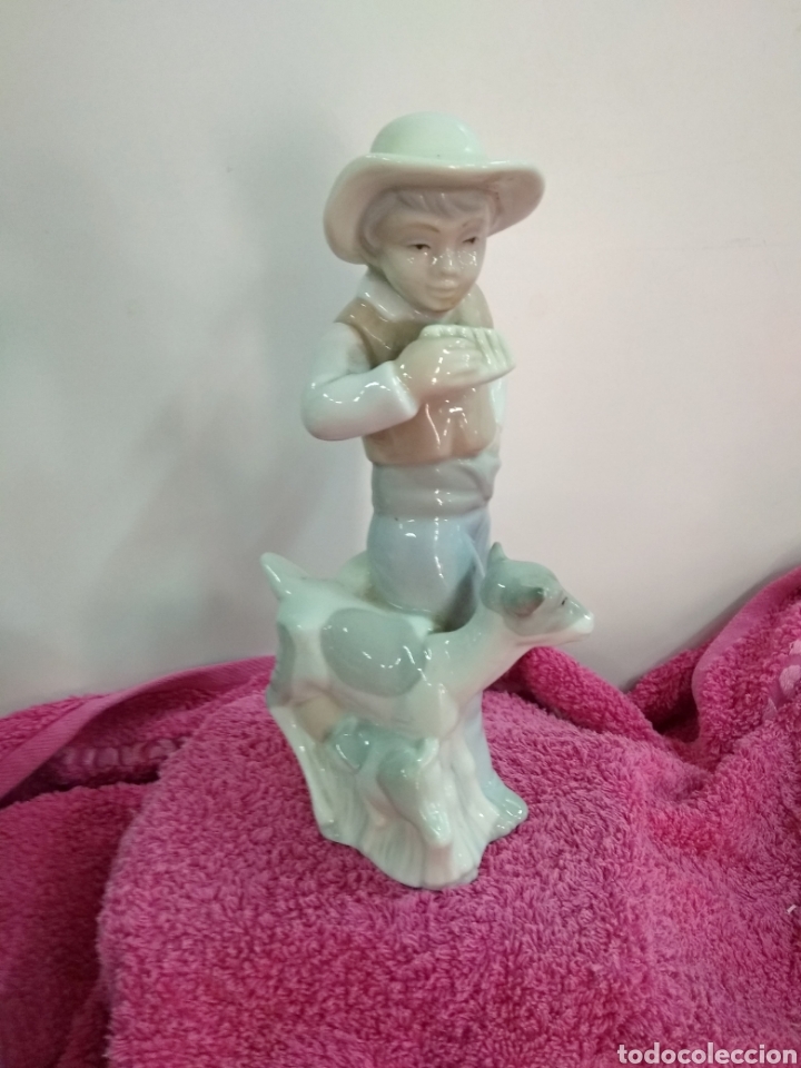 Antig&uuml;edades: Pastor de porcelana Tengra. 24 cms - Foto 1