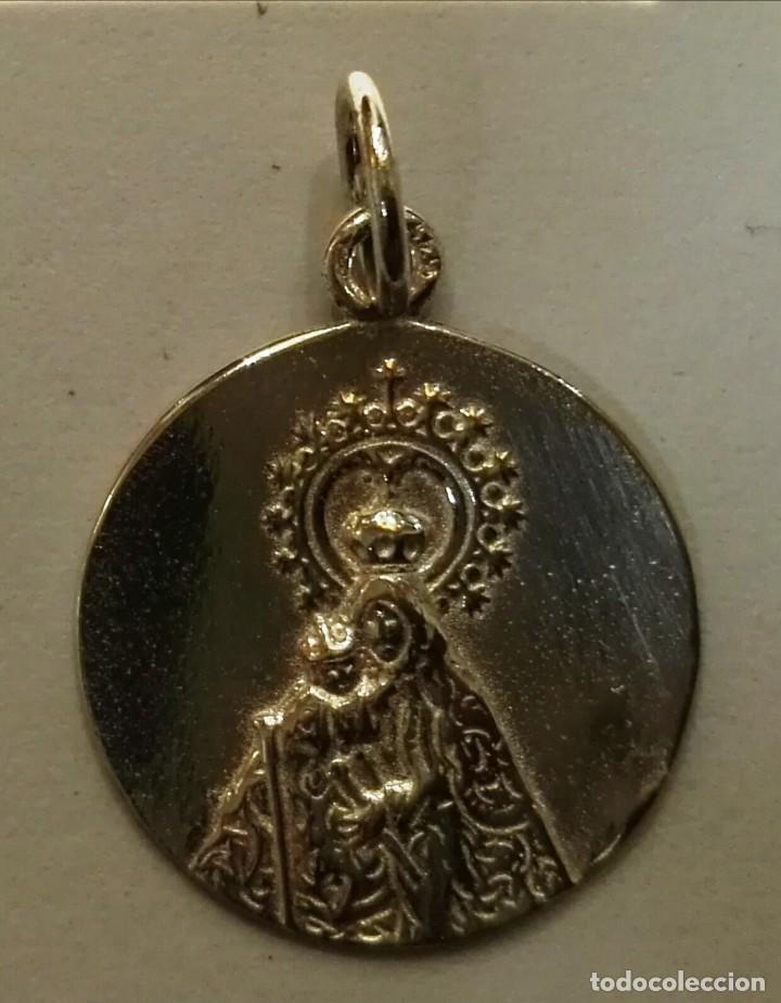 Antig&uuml;edades: medalla virgen del Mar en plata de ley - 18mm - Foto 1