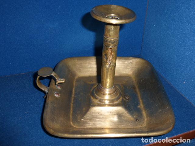 Antig&uuml;edades: ANTIGUA PALMATORIA ISABELINA CON BASE RECTANGULAR - Foto 1