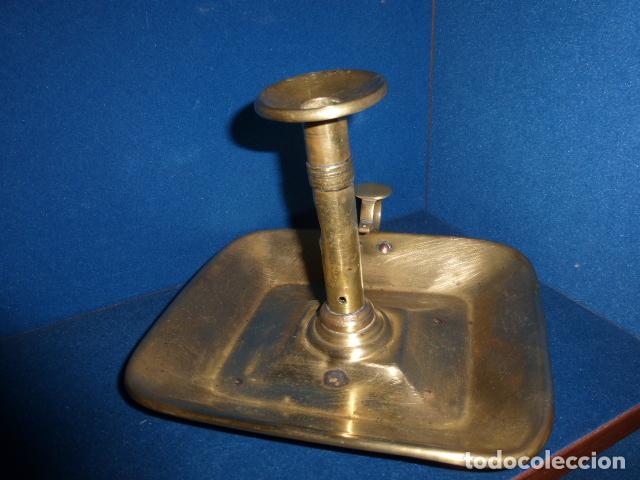 Antig&uuml;edades: ANTIGUA PALMATORIA ISABELINA CON BASE RECTANGULAR - Foto 5