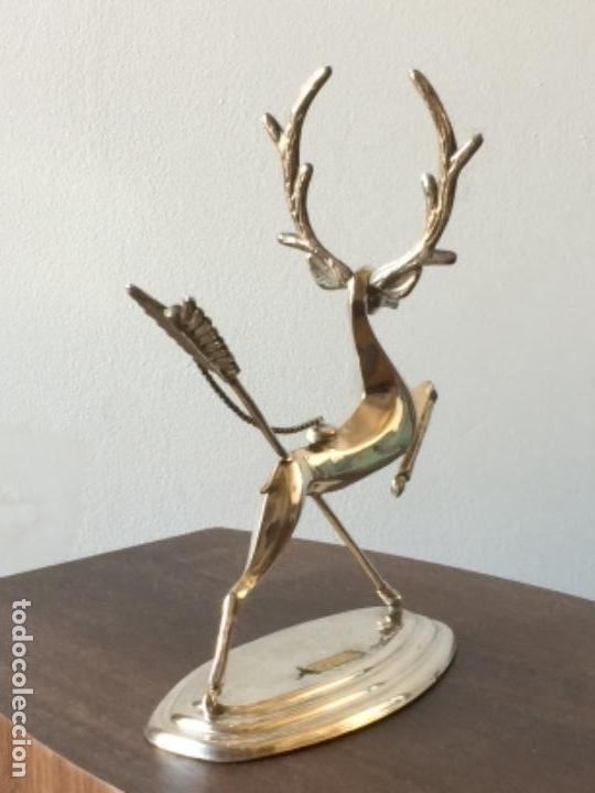Antig&uuml;edades: VENADO DE ALPACA CON BA&Ntilde;O DE PLATA - Foto 5