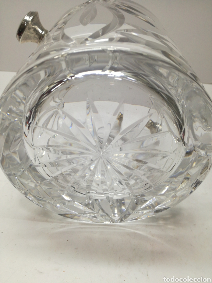 Antig&uuml;edades: Cubitero de CRISTAL tallado y PLATA - Foto 3