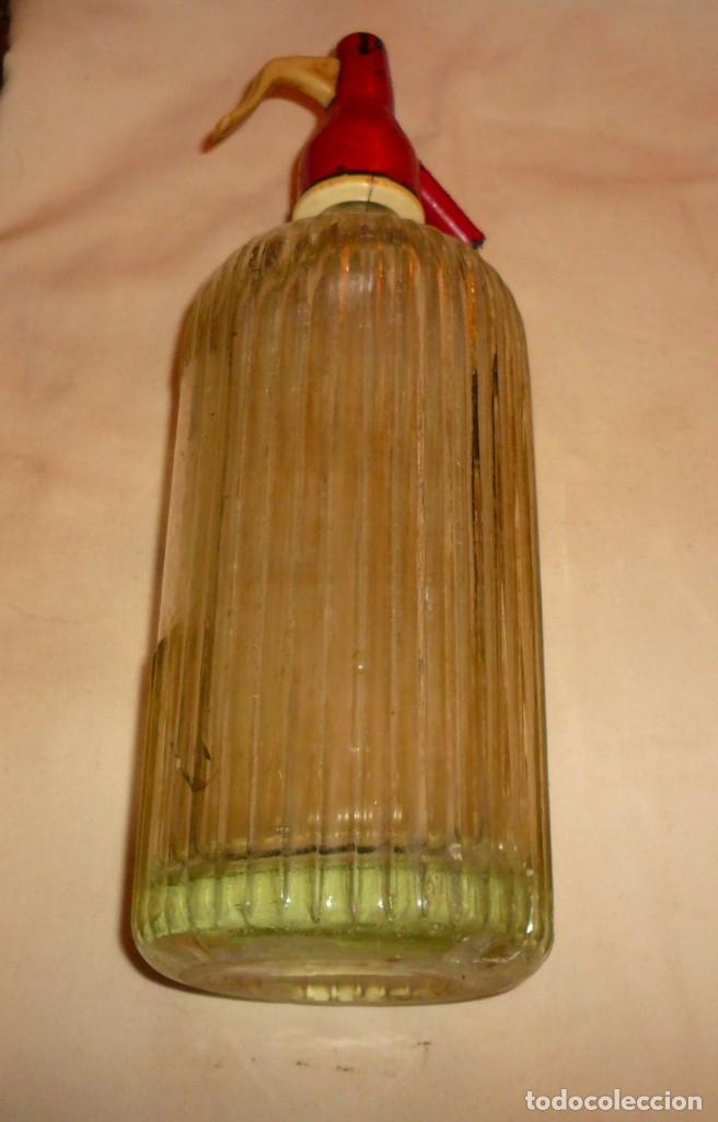 Antig&uuml;edades: SIFON TRANSPARENTE DE ESTRIAS VERTICALES - Foto 6