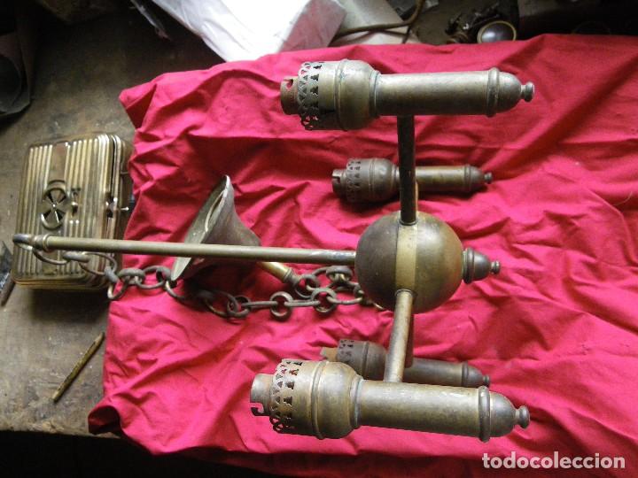 Antig&uuml;edades: MUY ANTIGUA LAMPARA EN BRONCE VER - Foto 3