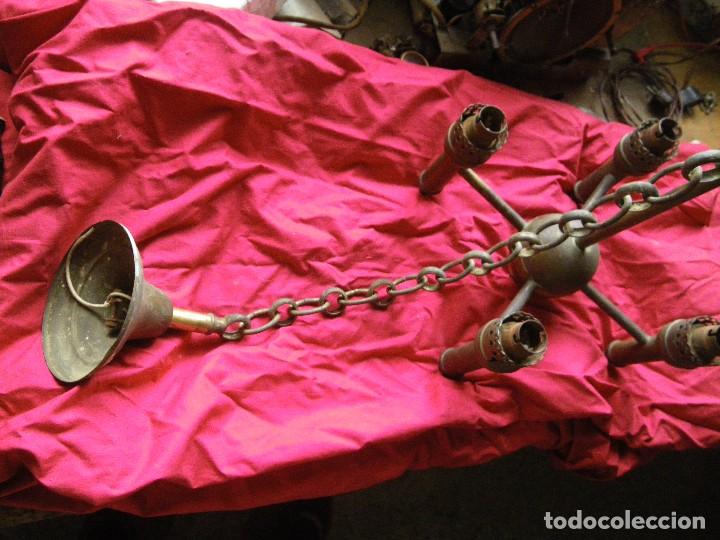 Antig&uuml;edades: MUY ANTIGUA LAMPARA EN BRONCE VER - Foto 4