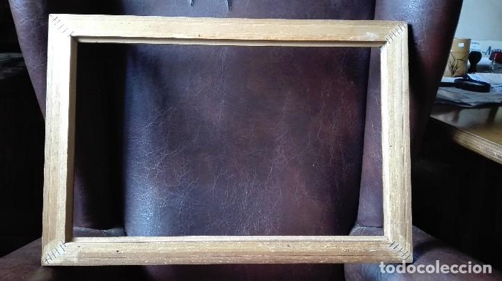 Antig&uuml;edades: Marco color de la madera en dos tonos. - Foto 3