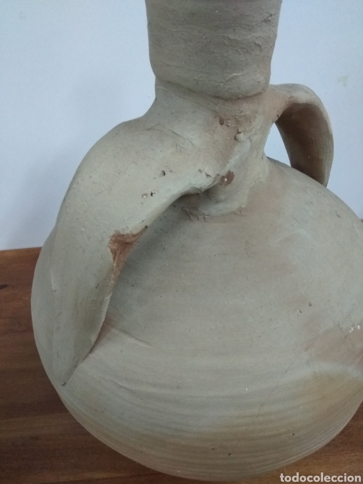 Antig&uuml;edades: R&uacute;stico c&aacute;ntaro de barro. Grande 41 cms. - Foto 3