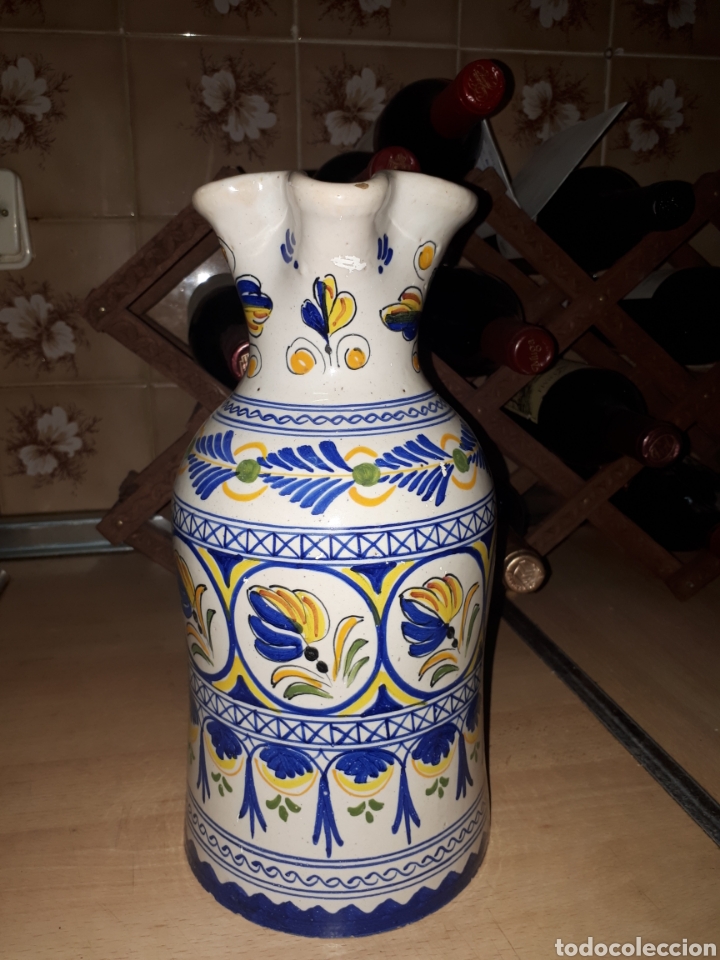 Antig&uuml;edades: Gran jarra de Talavera - Foto 2