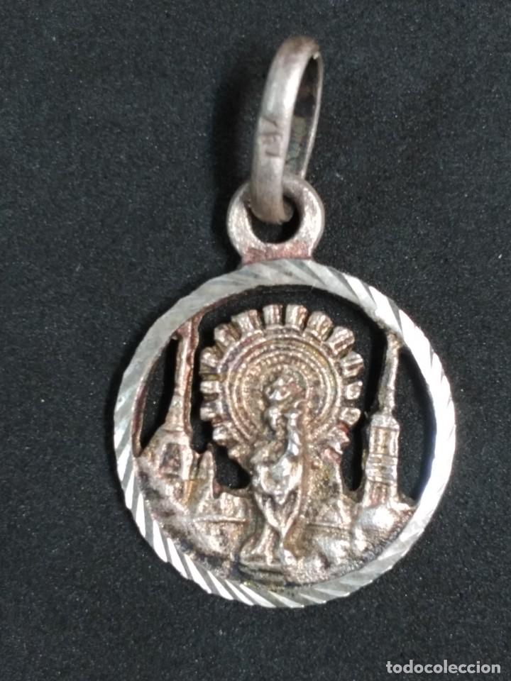 Antig&uuml;edades: MEDALLA DE PLATA DE LA VIRGEN DEL PILAR. - Foto 1