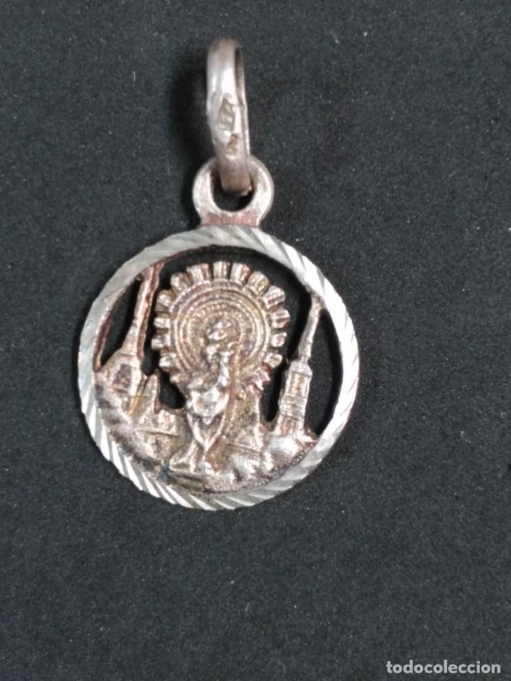 Antig&uuml;edades: MEDALLA DE PLATA DE LA VIRGEN DEL PILAR. - Foto 3