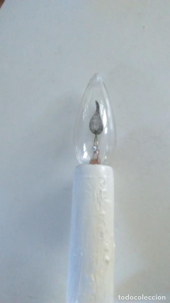Antig&uuml;edades: L&aacute;mpara de plata en forma de vela - Foto 2