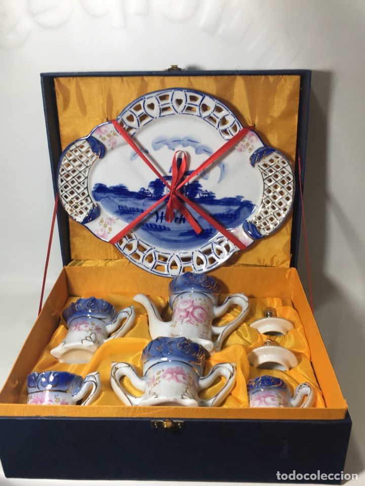Antigüedades: Tú y yo para café en porcelana holandesa sellada - Foto 1 - 125046987