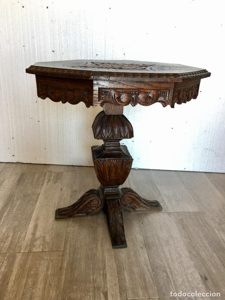 mesa en madera de roble tallada - Comprar Mesas Antiguas en