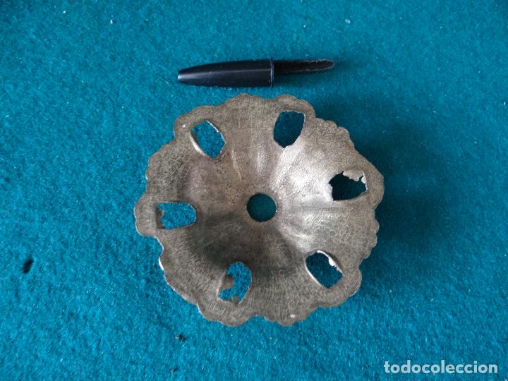 Antig&uuml;edades: ROSETA FLORON DE BRONCE DORADO PARA LAMPARA * - Foto 3