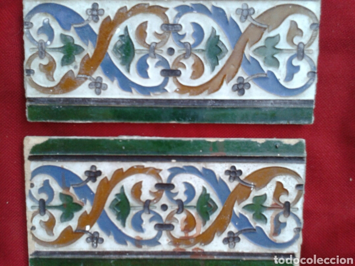 Antig&uuml;edades: PAREJAS DE AZULEJOS TRIANA - Foto 6