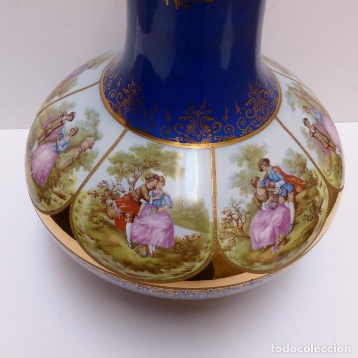 Antigüedades: Gran florero de porcelana pintado a mano de Paul Leitner Bavaria. 1950 - 1959 - Foto 6 - 125236271