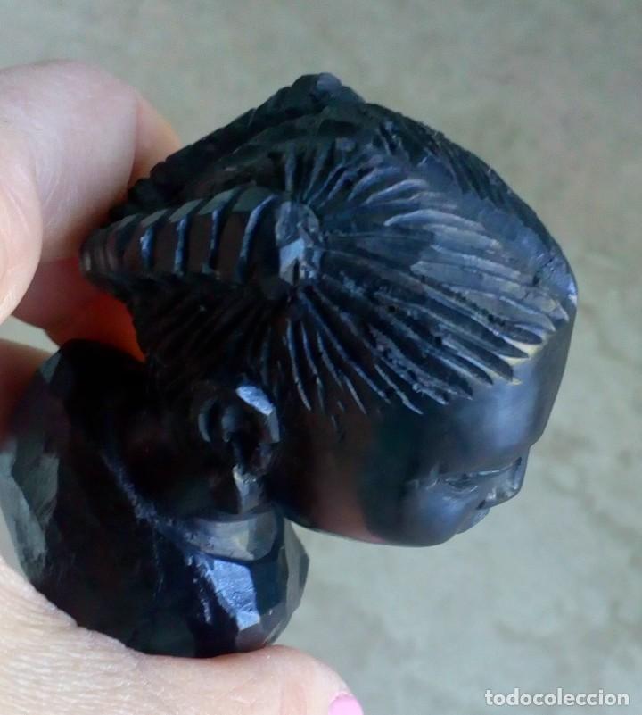 Antig&uuml;edades: Peque&ntilde;o busto de madera - Foto 7