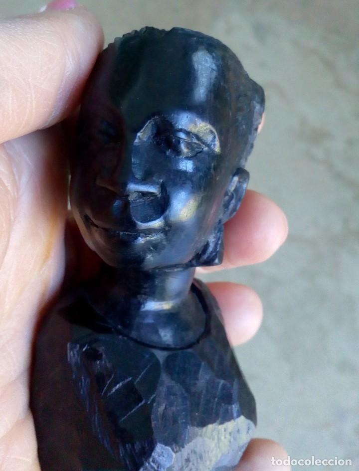 Antig&uuml;edades: Peque&ntilde;o busto de madera - Foto 10