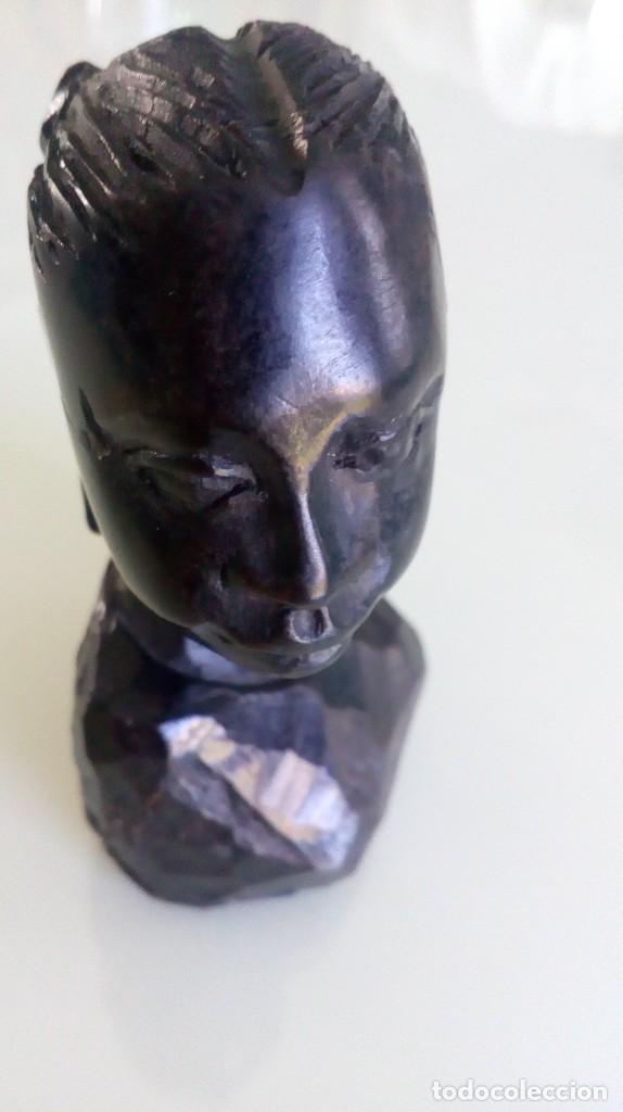 Antig&uuml;edades: Peque&ntilde;o busto de madera - Foto 12