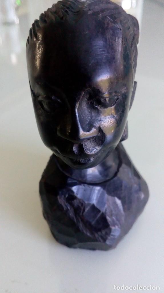 Antig&uuml;edades: Peque&ntilde;o busto de madera - Foto 13