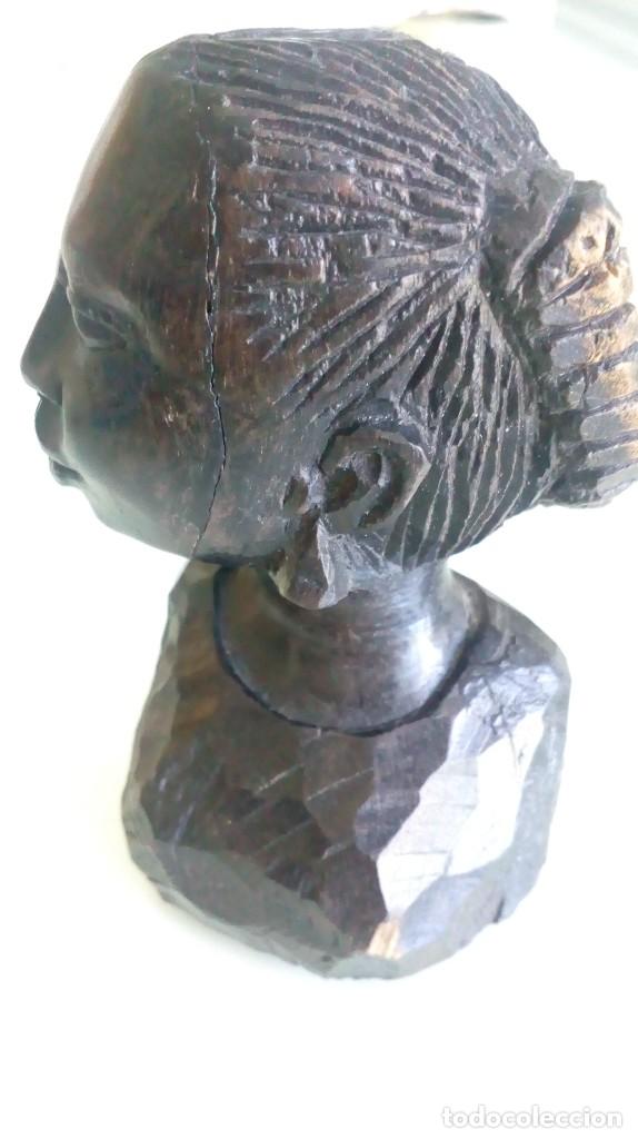 Antig&uuml;edades: Peque&ntilde;o busto de madera - Foto 14
