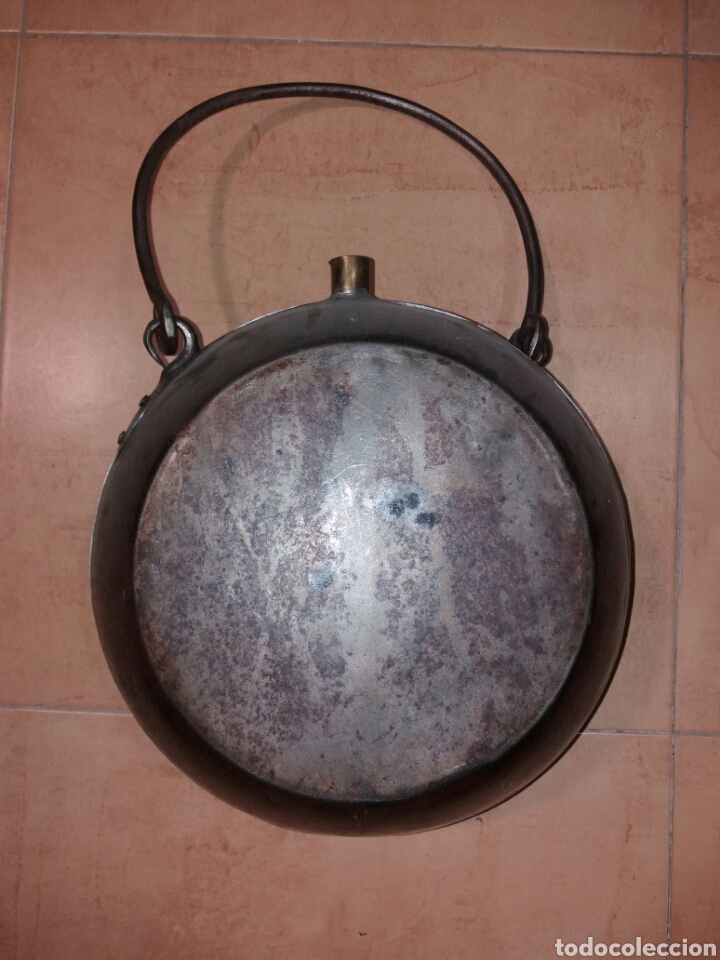 Antig&uuml;edades: Cantimplora grande de Minero- Metal. - Foto 3