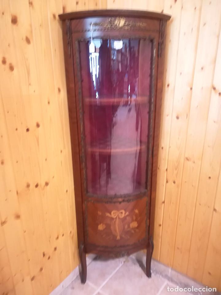 Antig&uuml;edades: VITRINA RINCONERA FRANCESA LUIX XV - Foto 1