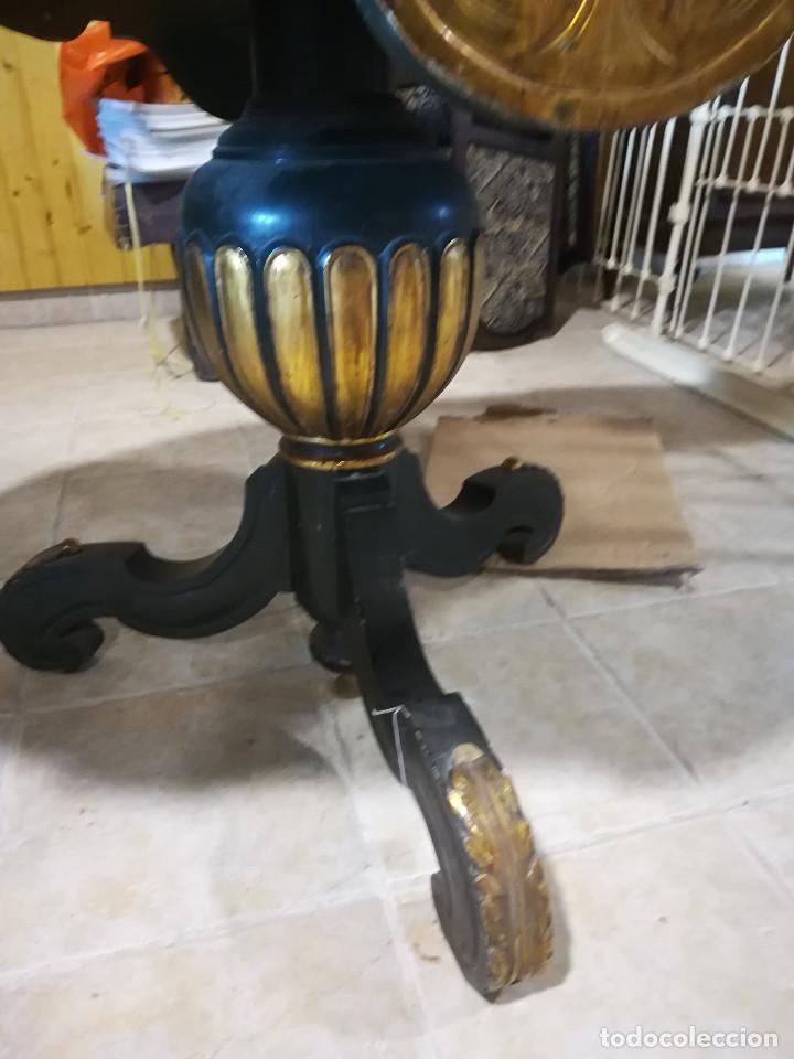 Antig&uuml;edades: MESA DE PROTOCOLO, OVALADA POLICROMADA Y DORADA - Foto 5