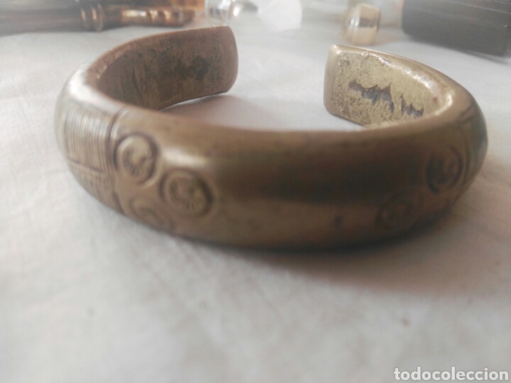 Antig&uuml;edades: Antiguo aro anilla bronce moneda - Foto 4