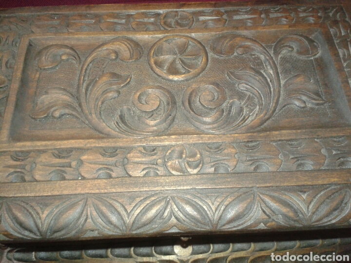 Antig&uuml;edades: ANTIGUO COFRE EN MADERA TALLADA - Foto 11