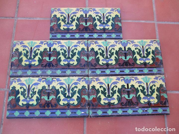 Antig&uuml;edades: Azulejos cenefas Ramos rejano - Foto 1