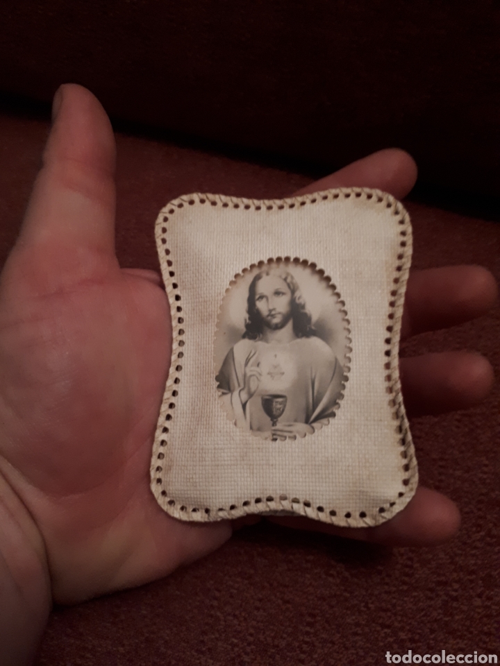 Antig&uuml;edades: Lote escapulario devocionario a&ntilde;os 70 - Foto 4