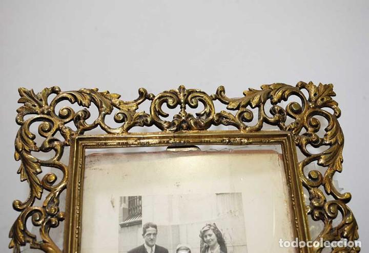Antig&uuml;edades: MARCO ANTIGUO DE BRONCE DORADO - Foto 2