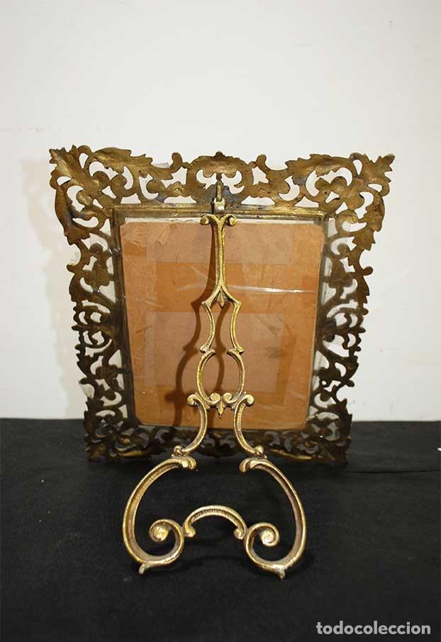 Antig&uuml;edades: MARCO ANTIGUO DE BRONCE DORADO - Foto 4
